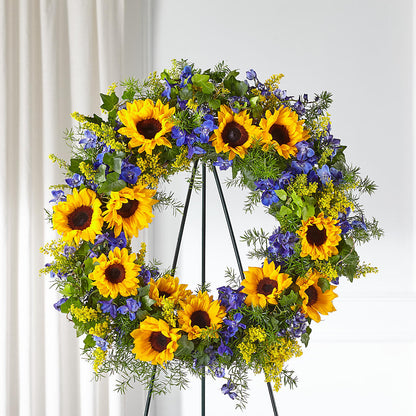 Bright Rays Wreath –  Miracle Flowers, Folsom CA