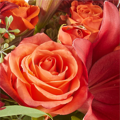 Crimson Leaves Bouquet –  Miracle Flowers, Folsom CA