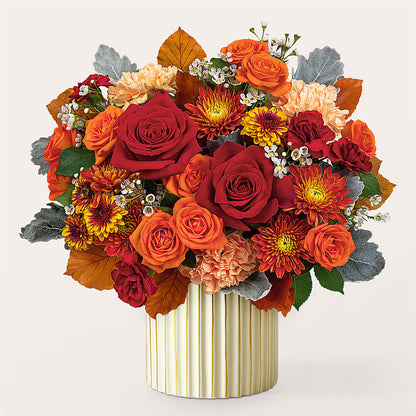 Merlot Bouquet with Ivory Vase –  Miracle Flowers, Folsom CA