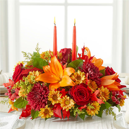 Autumn's Embrace Centerpiece –  Miracle Flowers, Folsom CA