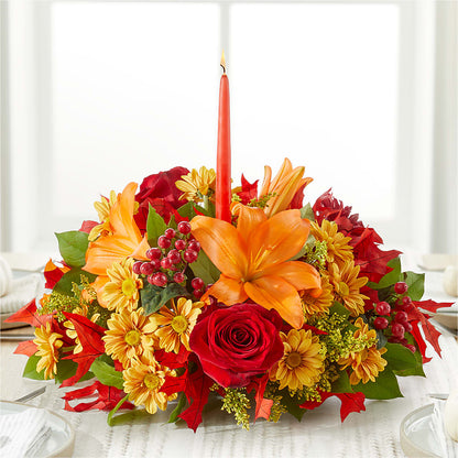 Autumn's Embrace Centerpiece –  Miracle Flowers, Folsom CA